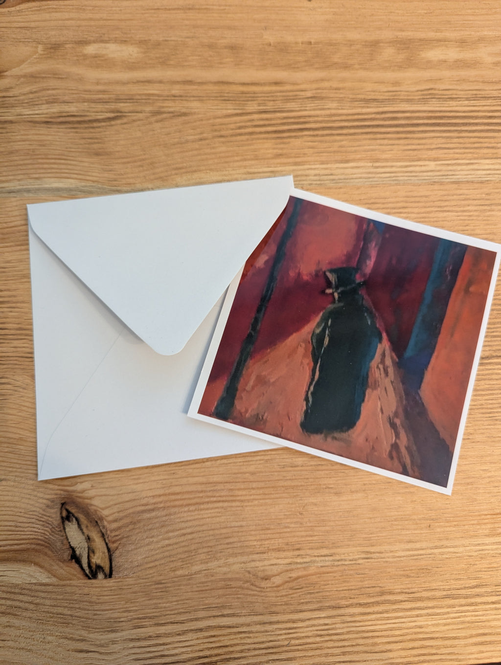 Postkarte "Mann in Gasse"