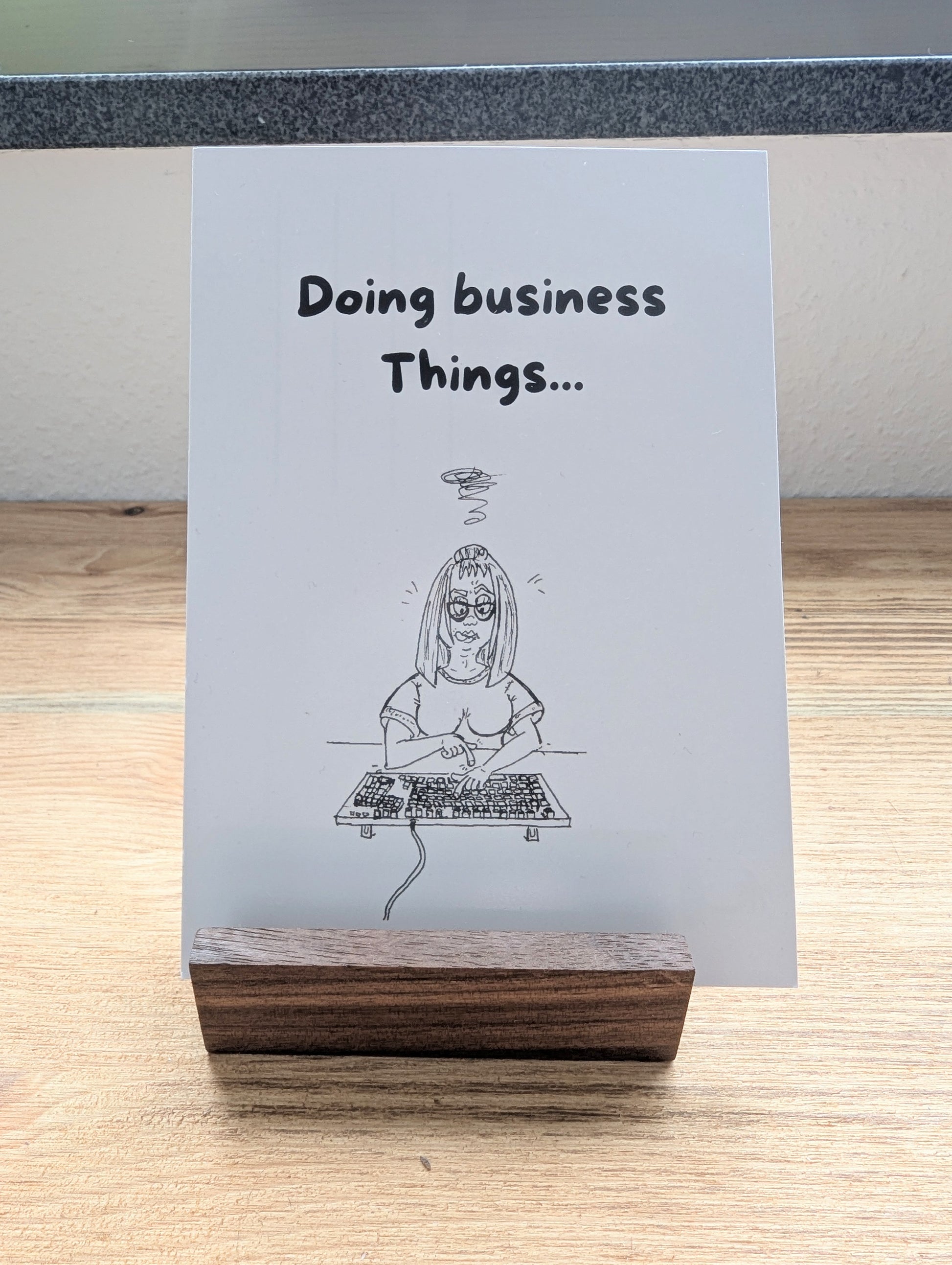 Postkarte Doing business Things