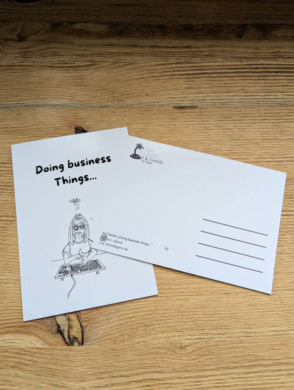 Postkarte Doing business Things