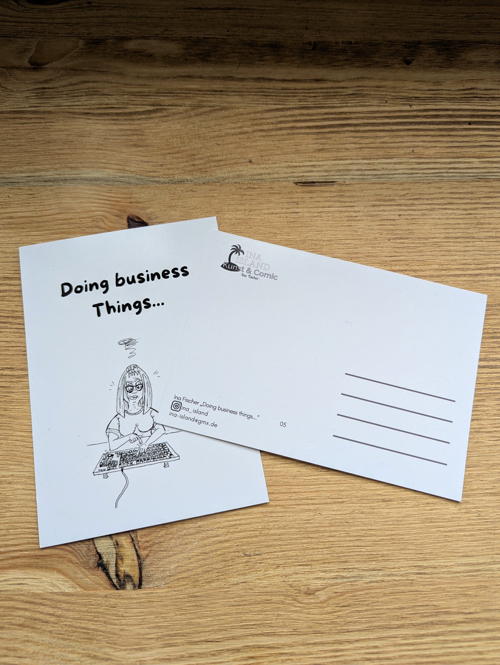Postkarte Doing business Things