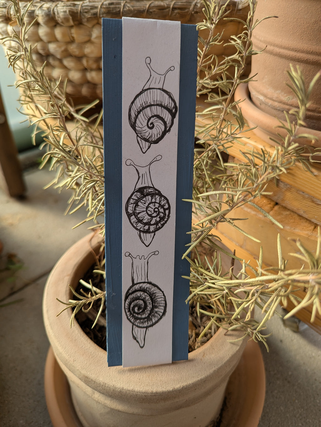 Lesezeichen Carmen Blau Grau