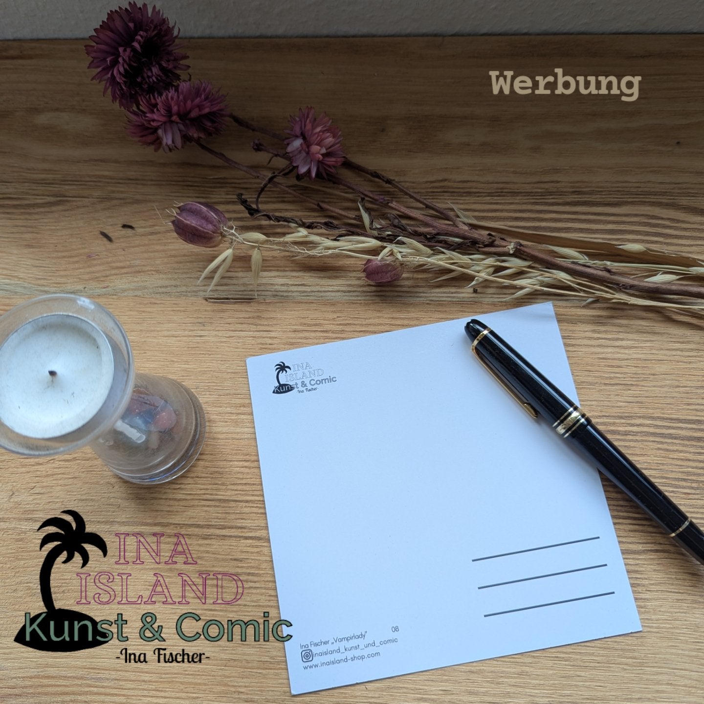 Postkarte "Vampirlady"